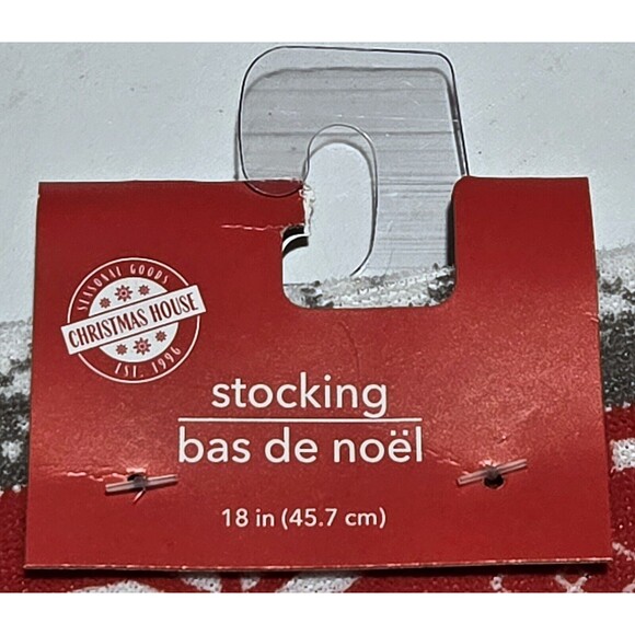 Vintage Gnome Christmas Stocking Pair Fur White Beard Nose Red Gray 18" NWT NOS - Picture 4 of 6